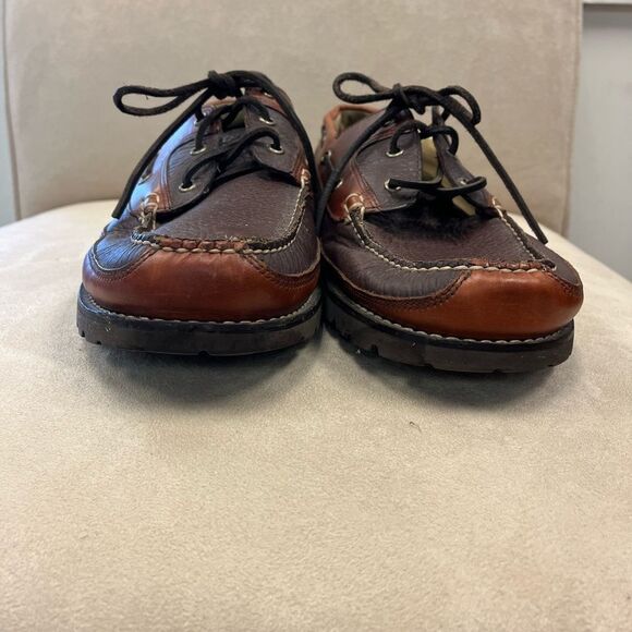 L.L. Bean Allagash Bison Leather Handsewns Oxford Shoe sz 12EE - Picture 5 of 9